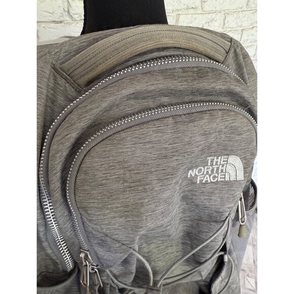 The North Face Jester Backpack Heather Gray White Hiking Camping School Outdoor - Picture 5 of 14